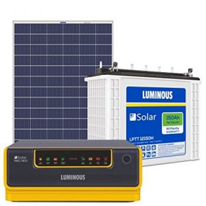 Luminous Solar Home Solution NXG1100 & 150Ah Solar Tubular Battery & 150W Poly Crys Module